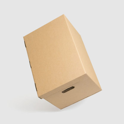 Короб "LiB" с крышкой и ручками (средний). Картонная коробка для хранения и перевозки вещей